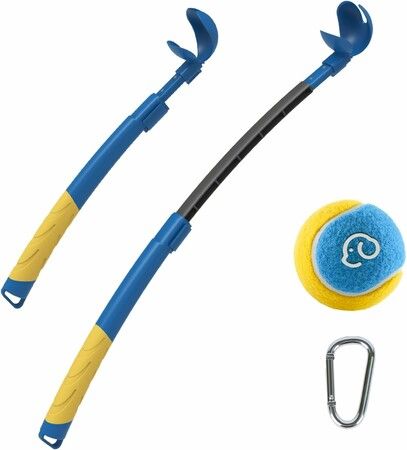 Telescopic Dog Ball Launcher 18in Length Adjustable Club Length and Ball Launch Trajectory for Dogs,Ball-Fetching Fun to All Athletic Dogs