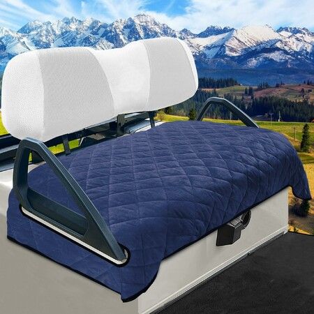 Golf Cart Seat Covers,Golf Cart Seat Towel Blanket,Short Plush Surface,Fits EZGO,Yamaha,Club Car and Other 2-Seat Golf Carts,130 x 77.5cm,Blue