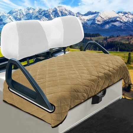 Golf Cart Seat Covers,Golf Cart Seat Towel Blanket,Short Plush Surface,Fits EZGO,Yamaha,Club Car and Other 2-Seat Golf Carts,130 x 77.5cm,Brown