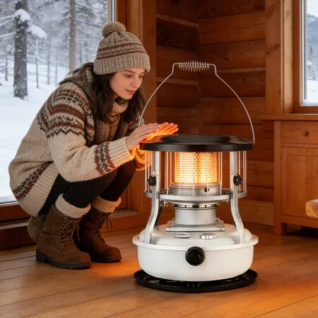 Portable Kerosene Heater Stove Cooker Non Electric Space Camp Heating Adjustable Indoor Outdoor Garage Patio Winter Hunting Emergency Preparedness