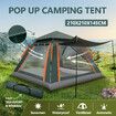 3 Person Beach Tent Pop Up Camping Shelter Auto Instant Dome Family Shade Hiking Fishing Sun Rain Picnic Outdoor Waterproof Portable 210x210x145cm