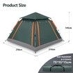 3 Person Beach Tent Pop Up Camping Shelter Auto Instant Dome Family Shade Hiking Fishing Sun Rain Picnic Outdoor Waterproof Portable 210x210x145cm