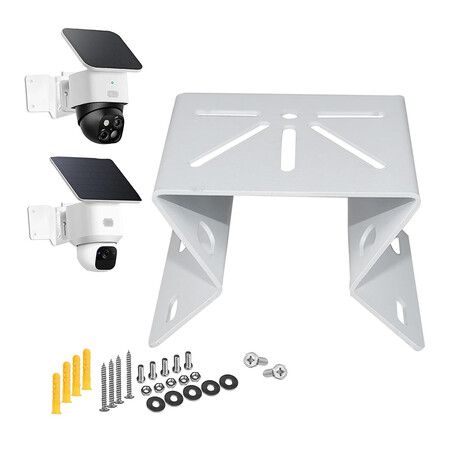 Stainless Steel Corner Camera Mount Compatible with eufy SoloCam S340/E30/E42,eufy 4G LTE Cam S330, Bracket for PTZ Camera Outdoor Indoor