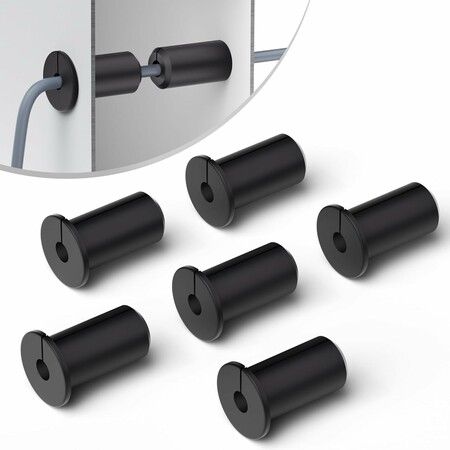 6 PCS Starlink Wall Grommets 3/4 Inch Rubber Wall Bushing Grommet for Starlink Dishy Ethernet Cable 19mm Diameter Hole Starlink Cable Routing Kit
