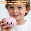 Dumpling Squishies Toy,Giant Glitter Dumpling,Colorful Dumplings Stress Balls Fidget Sensory Toy,Squeeze Dough Ball Stress Relief Hand Toys (Blue)