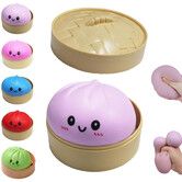Dumpling Squishies Toy,Giant Glitter Dumpling,Colorful Dumplings Stress Balls Fidget Sensory Toy,Squeeze Dough Ball Stress Relief Hand Toys
