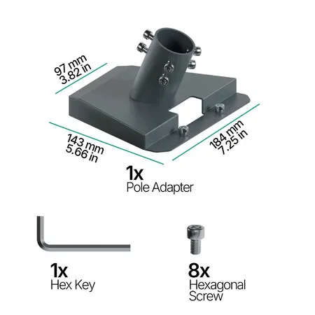 Stainless Steel Bracket Mount Adapter For Starlink Gen 3 Easy Installation Fits 28-54mm Masts