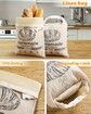2 Pack Beeswax Bread Bags for Sourdough,Reusable Organic Linen Beeswax Bread Bag for Homemade Sourdough Food Storage Cloth Bag
