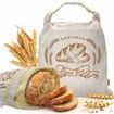 Large Linen Beeswax Bread Bags Reusable Double-Lock Freezer Baking Container Gift Giving for Homemade,Loaf,Sourdough,Food Storage(1 Pack)