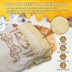Large Linen Beeswax Bread Bags Reusable Double-Lock Freezer Baking Container Gift Giving for Homemade,Loaf,Sourdough,Food Storage(1 Pack)