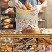 Large Linen Beeswax Bread Bags Reusable Double-Lock Freezer Baking Container Gift Giving for Homemade,Loaf,Sourdough,Food Storage(1 Pack)