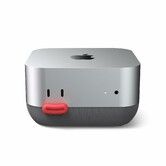 Mac mini M4 & M4 Pro Dock Stand Front Power Button Access,Cooling ABS Stand,Anti-Dust & Anti-Slip Design Mac mini M4 Accessories (Black)
