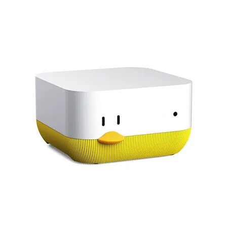 Mac mini M4 & M4 Pro Dock Stand Front Power Button Access,Cooling ABS Stand,Anti-Dust & Anti-Slip Design Essential Mac mini M4 Accessories (Yellow)