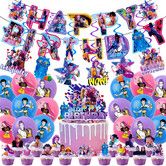 Kpop Decorations Demon Movie Happy Birthday Banner Supplies Decorations Letter Balloons Pink Girls for School Classroom Decor Fan Meeting Birthday Parties