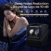 Double Watch Winder Automatic Watches Rotating Winding Box Display Case Auto Wristwatch Rotator Holder Storage Quiet Motor USB Power Black PU Leather