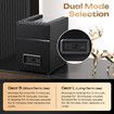 Double Watch Winder Automatic Watches Rotating Winding Box Display Case Auto Wristwatch Rotator Holder Storage Quiet Motor USB Power Black PU Leather