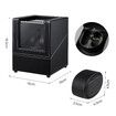 Double Watch Winder Automatic Watches Rotating Winding Box Display Case Auto Wristwatch Rotator Holder Storage Quiet Motor USB Power Black PU Leather