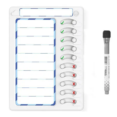 Chore Chart for Kids Dry Erase Chore Board ADHD Tools for Kids to Do List Checklist Task Board Routine Chart Planning Board for Fridge with 10 Sliders