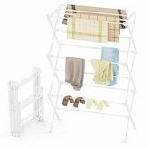Drying Rack Clothing,3-Tier Clothes Drying Rack Foldable,Antirust Laundry Drying Rack Collapsible Use for Indoor & Outdoor,White
