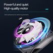 PC Computer Case Fan 3 Piece 120mm ARGB Cooling Silent Low Noise CPU Cooler DC 12V 4 Pin PWM 800-1800RPM Sleeve Bearing Infinity Mirror Lighting Black