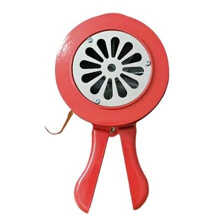 Hand Crank Siren Horn, Hand Loud Crank, Emergency Safety Manual Siren, Portable Hand Held Siren Horns Alarm, Loud Mechanical Alarm for Factory, Red