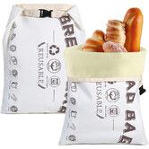 2 Pack Beeswax Bread Bags for Sourdough,Reusable Bread Bag for Homemade Sourdough Food Grade Cotton Beeswax Bags
