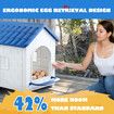 Chicken Nesting Box 3 Piece Chook Hen Duck Poultry Laying Boxes Inside Outside Hutch House Coop Egg Nest Lay Brooder Plastic with Silicone Pads