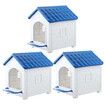 Chicken Nesting Box 3 Piece Chook Hen Duck Poultry Laying Boxes Inside Outside Hutch House Coop Egg Nest Lay Brooder Plastic with Silicone Pads