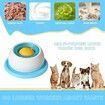 Lick Sphere for Dogs, Anxiety Relief Bowl with Rotating Ball, Slow Feeder Dog Bowl for Liquid Treats, Broth to Reduce Stress & Prevent Fast Eating (Blue)