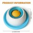 Lick Sphere for Dogs, Anxiety Relief Bowl with Rotating Ball, Slow Feeder Dog Bowl for Liquid Treats, Broth to Reduce Stress & Prevent Fast Eating (Blue)