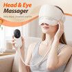 Head and Eye Massager Heated Pack Compress Airbag Scalp Relax Stress Relief Electric Massage Tool Sleep Mask Portable Adjustable Rechargeable Control