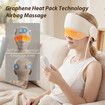 Head and Eye Massager Heated Pack Compress Airbag Scalp Relax Stress Relief Electric Massage Tool Sleep Mask Portable Adjustable Rechargeable Control