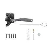 Automatic Gate Latch, Black, 4 in Strike, For Outswing Gates Doors Animal Pens