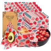 9 Pack Reusable Food Wrap Beeswax Wraps for Plastic-Free Food Storage Beeswax Food Wraps Wax Covers Lunch Wrap Sandwich Wrappers 1L,3M,5S