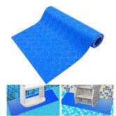 Swimming Pool Ladder Mat, Protective Pool Ladder Pad Step Mat with Non-Slip Texture, Blue Medium Pool Step Mat, 90 X 23 CM