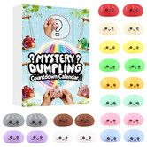 Dumpling Squishy Toy Advent Calendar,Colorful Dumplings Stress Balls Fidget Sensory Toy,Squeeze Dough Ball Stress Relief Hand Toys