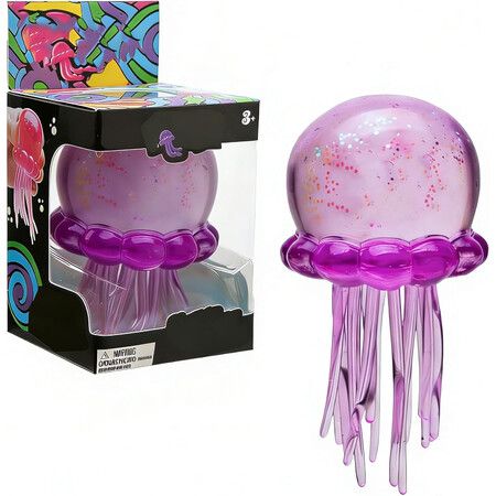 Jellyfish Squeeze Toys,Drop Malt Sugar Balls Relieve Stress,Sensory Toy with a Super Solid Squish,Squishy Ultra Squishy and Moldable Slow Rise Purple