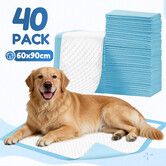 Dog Puppy Potty Training Pee Wee Pads 40Pcs Disposable Mat 60x90cm Pet Cat Toilet 7 Layer Super Absorbent Leakproof Quick Dry Indoor Outdoor Crate