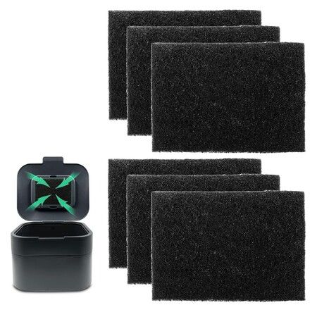 6 Pack Carbon Filters For Joseph Joseph Totem,Replacement Trash Can Odor Absorbers For Intelligent Waste Compost Caddy,Charcoal Deodorizer