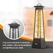 Maxkon 1500W 360° Infrared Patio Heater Electric Portable Freestanding Space Tower Carbon Fibre Omnidirectional Heating Indoor Outdoor w/ Handle IP44