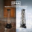 Maxkon 1500W 360° Infrared Patio Heater Electric Portable Freestanding Space Tower Carbon Fibre Omnidirectional Heating Indoor Outdoor w/ Handle IP44
