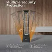 Maxkon 1500W 360° Infrared Patio Heater Electric Portable Freestanding Space Tower Carbon Fibre Omnidirectional Heating Indoor Outdoor w/ Handle IP44