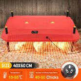 Chick Brooder Heating Plate Chicken Coop Brooding Heater Poultry Duckling Chook Winter Warmer for 40–50 Chicks Adjustable Temperature Height 40x60cm