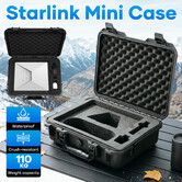Starlink Mini Case Hard Shell Travel Camping Storage Carrying Box Waterproof Protective Bag for Star Link Dish Power Supply Accessories 43.5x34.8x15cm