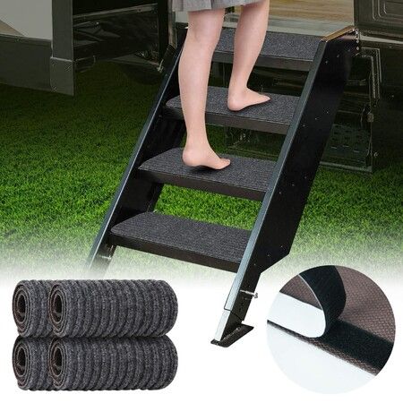 RV Step Covers 4 Pack 63cm x 20cm Camper Step Cover,RV Stair Covers,RV Step Rug,RV Step Carpet,Compatible with Lippert MORryde Step