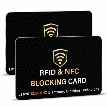 5p RFID Blocker  Card  Secures Whole Wallet Purse Contactless Debit Credit ID Guard NFC Shielding Card Protector For Bank ATM COL Black