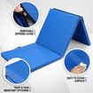 Folding Exercise Gym Mat Tri-Fold Yoga Pilates Pad Portable for Aerobic Training Fitness Gymnastics Balance Multi Purpose Floor Workouts 180x60x5cm