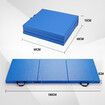 Folding Exercise Gym Mat Tri-Fold Yoga Pilates Pad Portable for Aerobic Training Fitness Gymnastics Balance Multi Purpose Floor Workouts 180x60x5cm