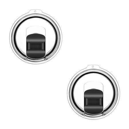 20 oz Tumbler Lids for Yeti, 2 Pcs Replacement Magnetic Spill-Resistant Lids for Yeti 20 oz Tumbler, 10 oz Mug, 10 oz Lowball with Magnetic Slider Switch