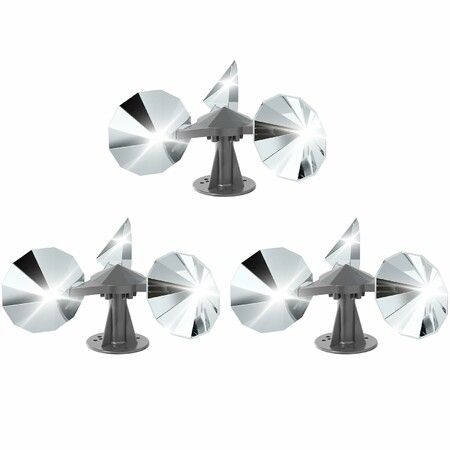 Bird Scare Reflective Device,Bird Reflector with Plastic Base for Outside Patio,Keep Pigeon Woodpeckers and Sparrows Away from Outdoor Boats Roofs Gardens